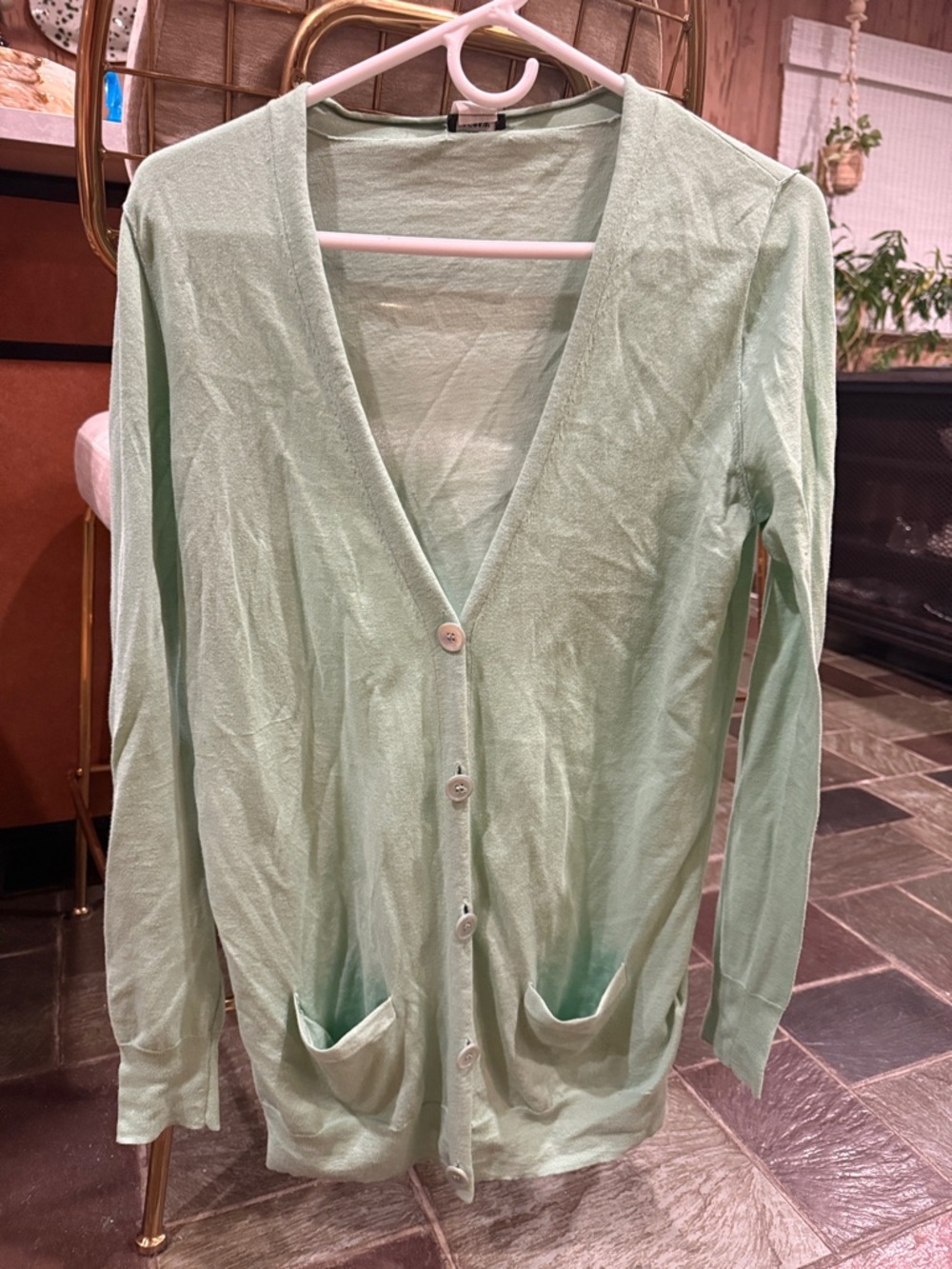 J crew Mint V-Neck Button Cardigan Sweater - Unbranded